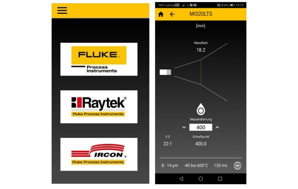 Raytek FPI Spot Size Calculator für Pyrometer und Wärmebildkameras